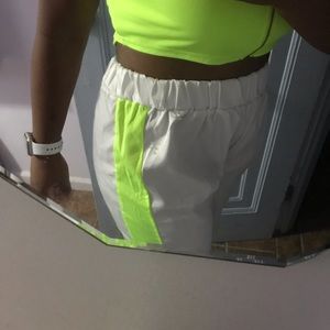 Neon and White Joggers